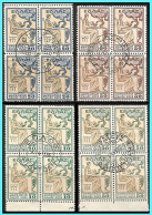 GREECE- GRECE - HELLAS CHARITY STAMPS 1935: "Protection For Tuberculosis Patients" With " ELLAS Block/4 Complet Set Used - Wohlfahrtsmarken