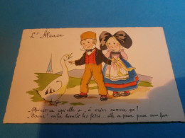 Illustrateur Inconnu, Dessin Humour, Les Régions L'Alsace , Qu'est Ce Qu'elle à Crier - Zeitgenössisch (ab 1950)