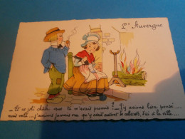 Illustrateur Inconnu, Dessin Humour, Les Régions L'Auvergne , Et Ce Joli Châle - Hedendaags (vanaf 1950)
