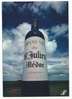 CPSM / CPM 10.5 X 15 Prestige BORDELAIS Une Bouteille De "Grand Vin De St Julien Médoc" Comme Un Phare - Aquitaine