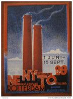 1928 Rotterdam NE NY TO Factory Industry Chimney Poster Stamp Label Vignette Holland Netherlands - Altri & Non Classificati