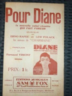 Partition Rapée Polack Vimont Pour Diane - Partitions Musicales Anciennes