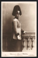 AK Prinzessin Alexandra Viktoria Von Prinz August Wilhelm Von Preussen In Militärischer Reiteruniform Mit Gerte  - War 1914-18