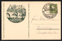 AK Ganzsache PP111C3 /01: Heidelberg, 9. Bundestag 38. Deutscher Philatelistentag 29.7.-1.8.1932  - Timbres (représentations)