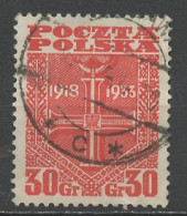 Pologne - Poland - Polen 1933 Y&T N°368 - Michel N°284 (o) - 30g Croix De L'indépendance - Usados