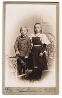 Fotografie Carl Kuskop, Wilster I. Holst., Am Markt 14, Kinderpaar In Hübscher Kleidung  - Personas Anónimos