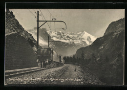 AK Lötschbergbahn Mit Den Alpen, Schweizer Eisenbahn  - Trains