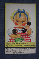 ESPAÑA-TARJETA  POSTAL - Girl And Doll - Old Spanish Postcard - Humour - Other & Unclassified