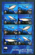 NEVIS 2014** - Squali / Sharks.- WWF - Block Di 8 Val. MNH. (Raro) - Fishes