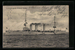 AK S. M. Kl. Gesch. Kreuzer Stettin  - Warships