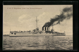 AK S.M.S. Helgoland Unter Dampf  - Krieg