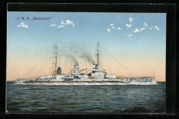 AK S. M. S. Rheinland Im Wasser  - Warships