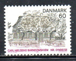 DANEMARK DANMARK DENMARK DANIMARCA 1974 VIEWS NORRE LYNDELSE CARL NIELSEN'S CHILDHOOD HOME 60o MNH - Nuovi