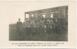 Cluj La Cluj 5-8 Sept. 1925. Grup De Congresisti Inainte De A Parasi Campia Turda - Rumania
