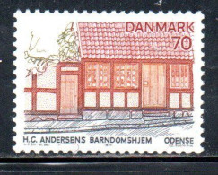 DANEMARK DANMARK DENMARK DANIMARCA 1974 VIEWS NORRE ODENSE HANS CHR. ANDERSEN'S CHILDHOOD HOME 70o MNH - Nuovi