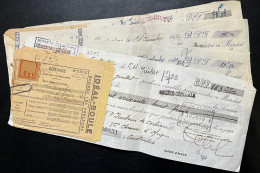 LOT DE 4 CHEQUES ET RECEPISSES / CONSTANTINE ALGERIE 1932 & 1933 - Cheques & Traveler's Cheques
