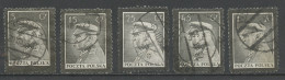 Pologne - Poland - Polen 1935 Y&T N°375 à 378 - Michel N°294 à 298 (o) - Mort Du Maréchal Pilsudski - Used Stamps