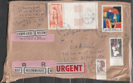 Lettre Recommndée (fragment) Du 17.04.1986 ,de Paris Pour Albertville (73) Beau Panachage De Timbres - Covers & Documents