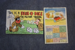 HUMOUR, COMICS - Old Postcard 1920s - Usa Edition - - 2 PCs Lot - Pair O Dice - Spielzeug & Spiele
