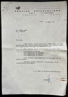 COURRIER DE LA POSTE AU SUJET DE RESERVATION DE TIMBRES AVEC FLUORESCENCE / PARIS 1971 & PTT VENTE PAR CORRESPONDANCE - Imprimerie & Papeterie