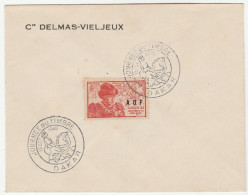 Lettre A.O.F. Avec Cachet "Journée Du Timbre Dakar, 1945" - Brieven En Documenten
