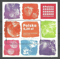 Poland 2015 Mi Block 238 Fi Block 274 MNH  (ZE4 PLDbl238) - Obst & Früchte