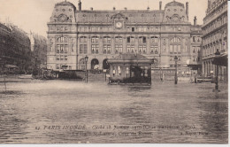 75 - Paris - Inondations Janvier 1910 - Gare St Lazare - Cour De Rome - Cliché 28 Janvier 1910 (crue Maximum 9m50) - Paris Flood, 1910