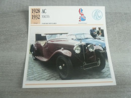 1928 -1932 - Voitures Populaires - Ac Magna - Moteur Six Cylindres - Grande-Bretagne - Fiche Technique - - Cars