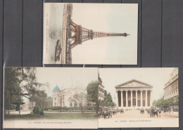 3 Alte Karten Von Paris  (9075) - Champs-Elysées
