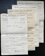 LOT DE 4 RELEVES DE COMPTE DE LA BANQUE INTERNATIONALE DU COMMERCE / PARIS POUR CLAMART / 1943 A 1947 - Banca & Assicurazione