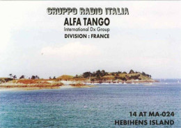 (22). Ile De Hebihens Carte Pub Gruppo Radio Italia Alfa Tango QSL Card - Sonstige & Ohne Zuordnung