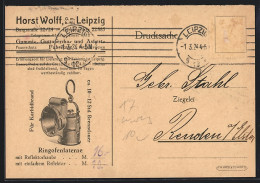 AK Leipzig, Horst Wolff G. M. B. H., Gummi-, Guttapercha- Und Asbest-Feuerschutz, Ringofenlaterne  - Other & Unclassified