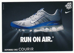 CPSM / CPM 10.5 X 15 Chaussure Basket  NIKE Air Max 360 Disponible Chez COURIR  Run On Air Bleu - Publicité