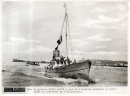 Le Peintre Marin Marie à Bord De L'Arielle Arrive Au Havre (76) Après Sa Traversée De L'Atlantique été 1936 - Schiffe