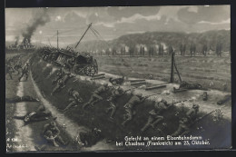 AK Chaulnes, Gefecht An Einem Eisenbahndamm  - Guerre 1914-18