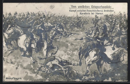 Künstler-AK Döbrich-Steglitz: Kampf Zwischen Französischer Und Deutscher Kavallerie Bei Namur  - Doebrich-Steglitz
