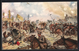 AK Anstürmende Soldaten Der Kavallerie Zu Pferde  - Guerre 1914-18