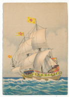 CPSM   10.5 X 15  Barre Dayez  Navire De Guerre Bateau à Voile - Hedendaags (vanaf 1950)