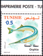 2018-Tunisie- Faune  Terrestre Et Maritime De La Tunisie ---  Orphie -- 1V -MNH***** - Tunisie (1956-...)