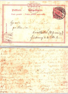 Allemagne - Postkarte Deutches Reich 10 Pfennig - Poststempel Karlsruhe 1890 - Poststempel Ambulant Suisse - Other & Unclassified