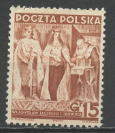 Pologne - Poland - Polen 1938-39 Y&T N°402 - Michel N°331 Nsg - 15g Ladislas II Jadwiga - Ungebraucht