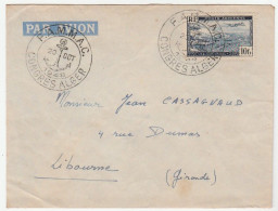 Lettre Avec Cachet Illustré De La Marine  "FAMMAC/ Congrès Alger, 1948" - Storia Postale