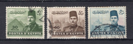 EGYPTE Yt. 213A/215° Gestempeld 1939-1945 - Gebruikt