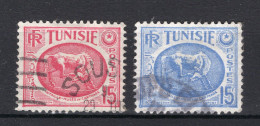 TUNESIE FR. Yt. 345/345A° Gestempeld 1950-1953 - Usati