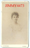 CARTE CDV - Phot. J. Yrondy  Paris - Portrait D'une Jolie Jeune Fille, à Identifier - Tirage Aluminé 19 ème - Alte (vor 1900)
