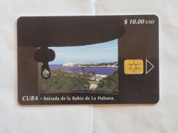 CUBA-(CU-ETE-0044)-Entrada De La Bahía-(86)-($10.00)-(0002148340)-used Card+1card Prepiad Free - Cuba