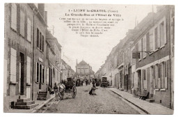 89 LIGNY LE CHATEL La Grande Rue Et L'Hôtel De Ville N° 1 Coll Nouvelle C. 1930 - Attelages - Le Marché - Env. Chablis - Ligny Le Chatel