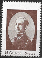 GREECE Ca. 1910 Portrait Of King George In Brown Nr. 14 MH - Steuermarken