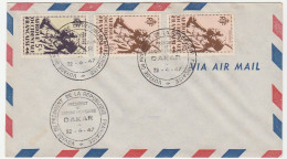 Lettre Dakar/ Sénégal Avec Cachet "Voyage Du Président De La République Française, 1947", V. Auriol - Storia Postale