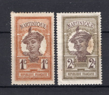 MARTINIQUE Yt. 61/62 MH 1908-1918 - Unused Stamps